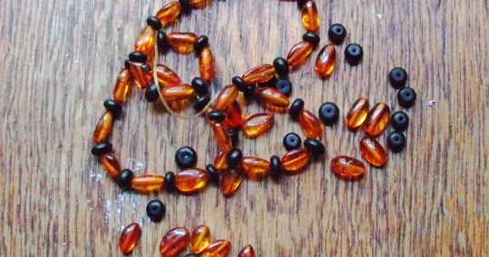 A bad witch s blog Craft Restringing my Amber Jet Necklace
